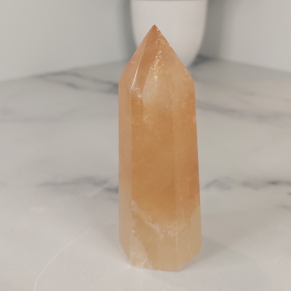 Honey Calcite Tower | Confidence • Clarity • Personal Empowerment